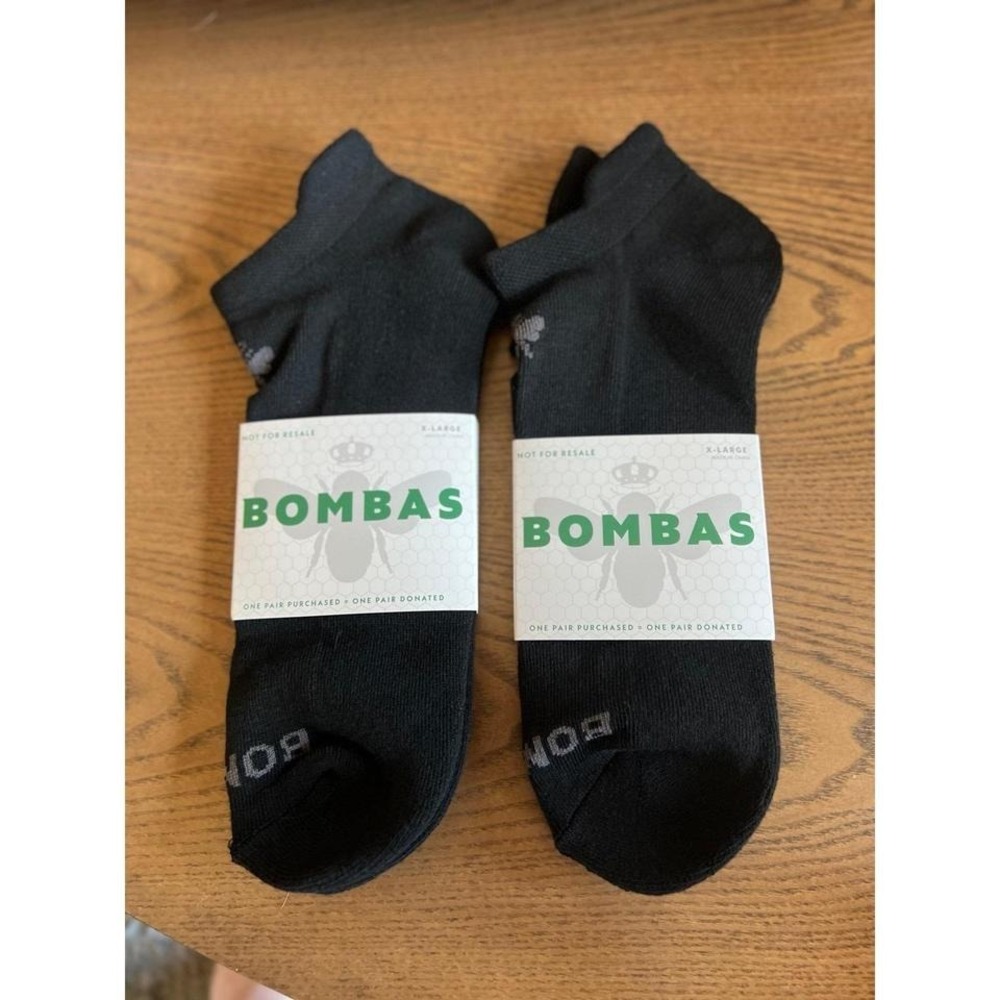 Bombas 2 Pairs Black Ankle Socks XL NWT